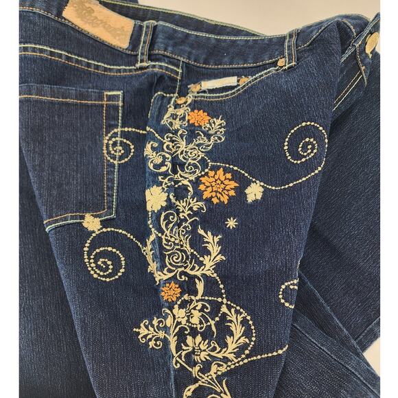 Y2K Enyce Dark Wash Embroidered Denim Jeans Women’s Size 11 - Picture 8 of 14